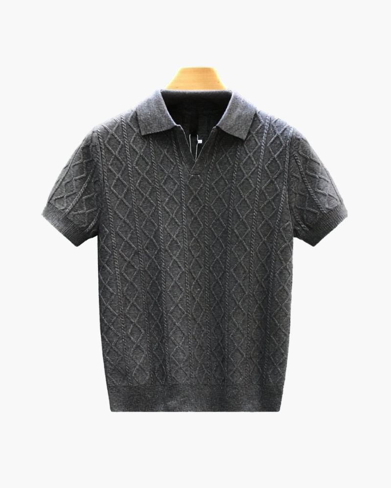 Signature Textured Knit Polo - Old Money