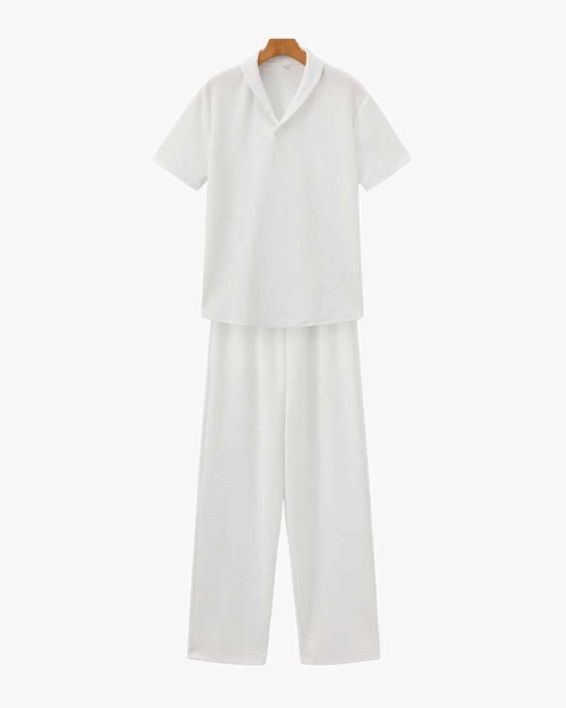 Cotton Polo & Pantalon Set - Old Money