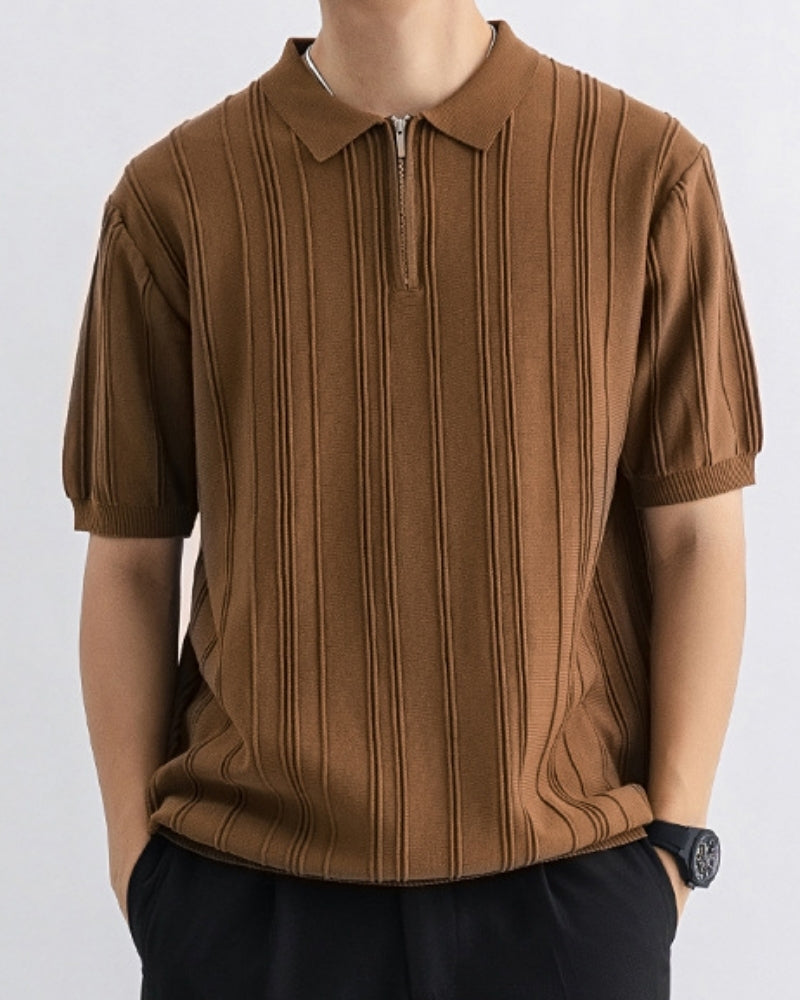 Signature Zip-Up Polo - Old Money