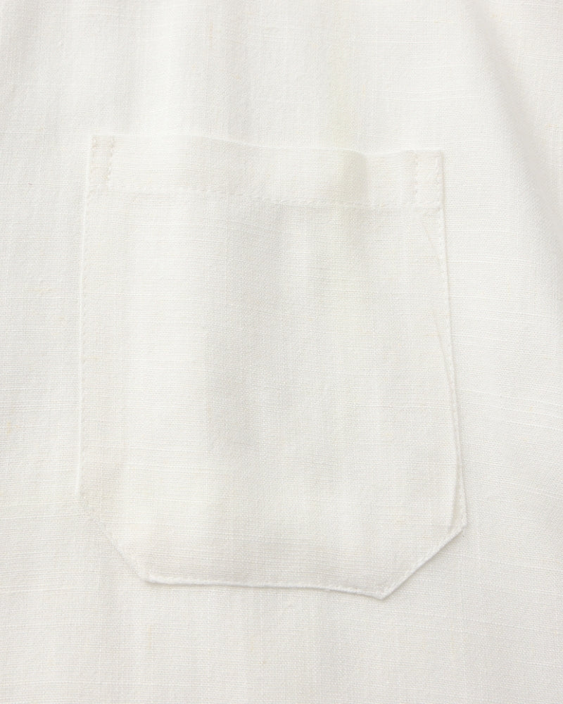 Men’s Mandarin Collar Shirt – Relaxed Fit Textured Cotton Shirt