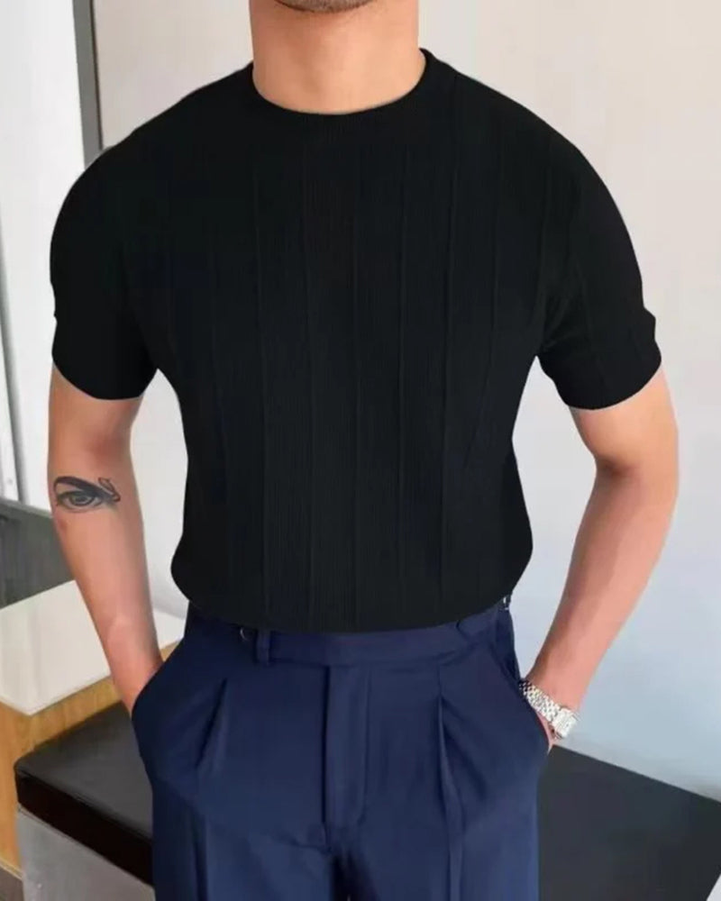 Cannes Ribbed T-Shirt - Old Money
