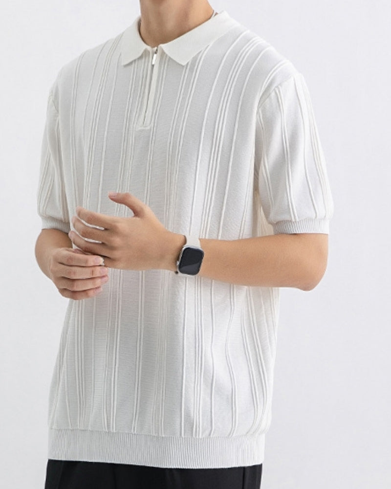 Signature Zip-Up Polo - Old Money