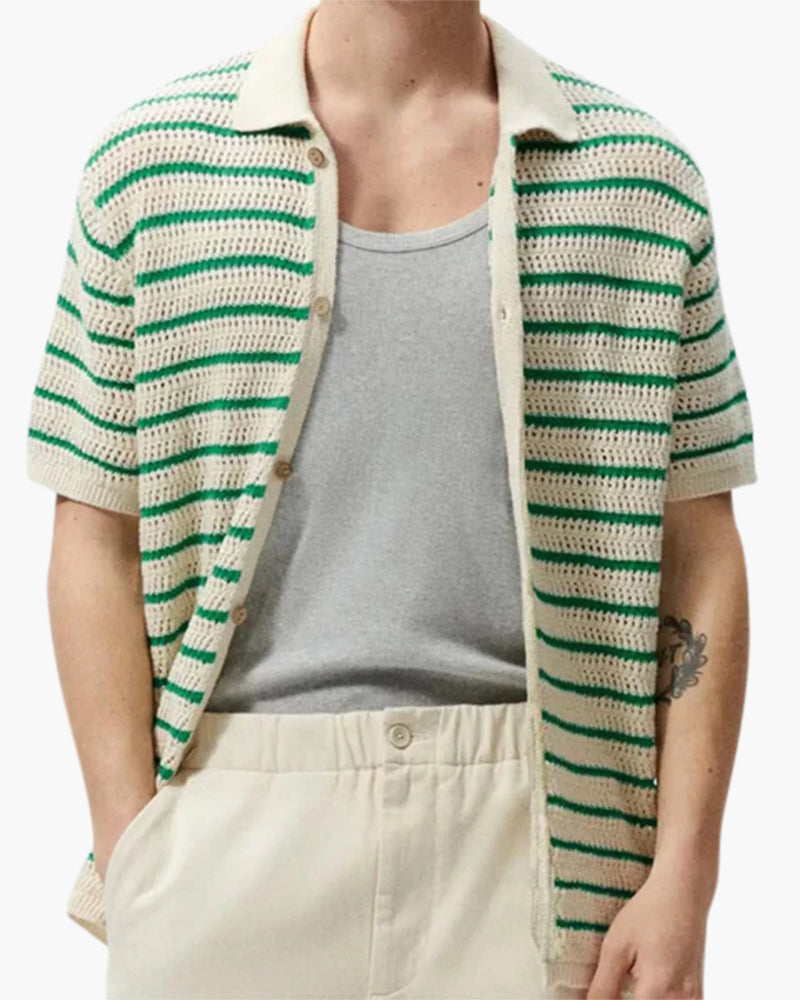 Marbella - Knitted Button Shirt - Old Money